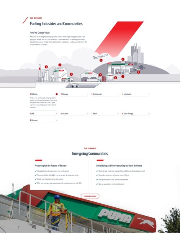 Puma Energy website screenshot 2