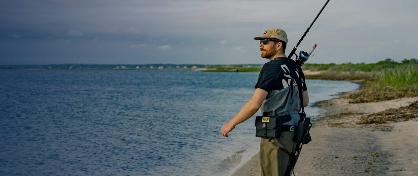 A man with a fishing rod