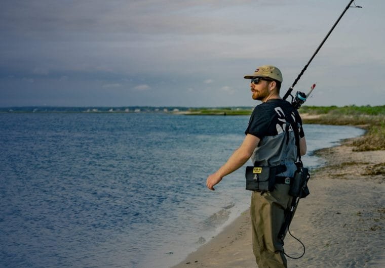 A man with a fishing rod