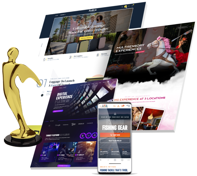 Autobyte Solution web designs with trophy